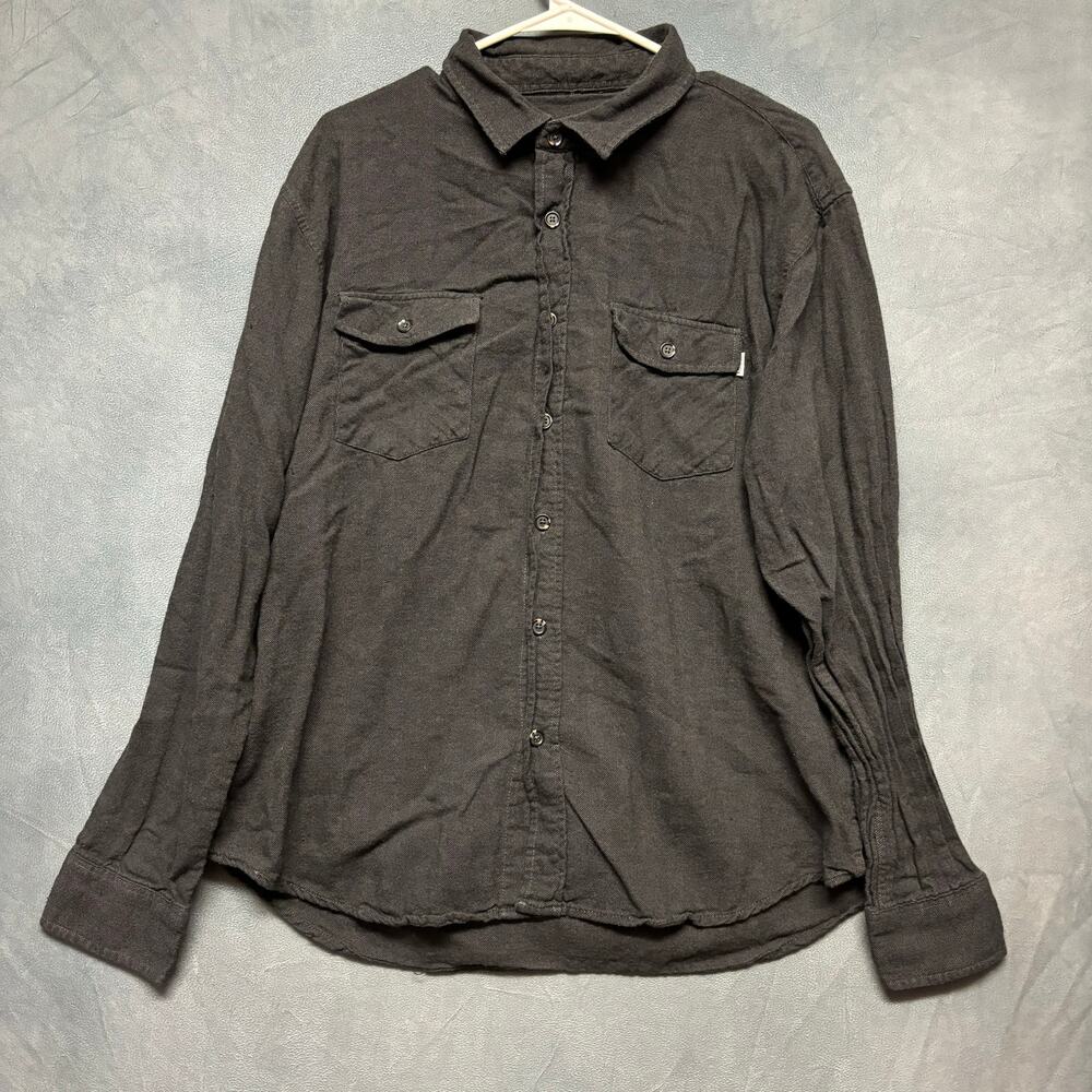 Trinity Collective Shirt Button Down XXL Herringbone Grunge Skater Casual Comfy